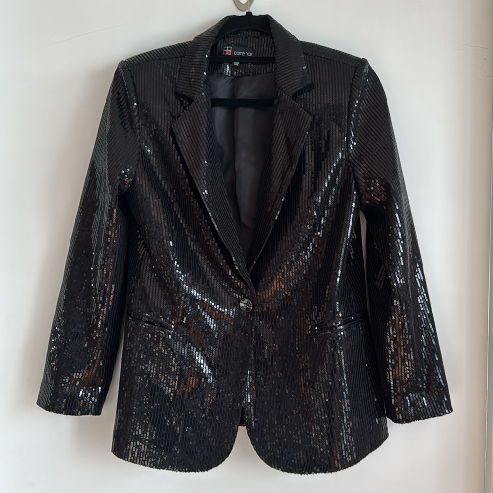 Black Sequins Blazer